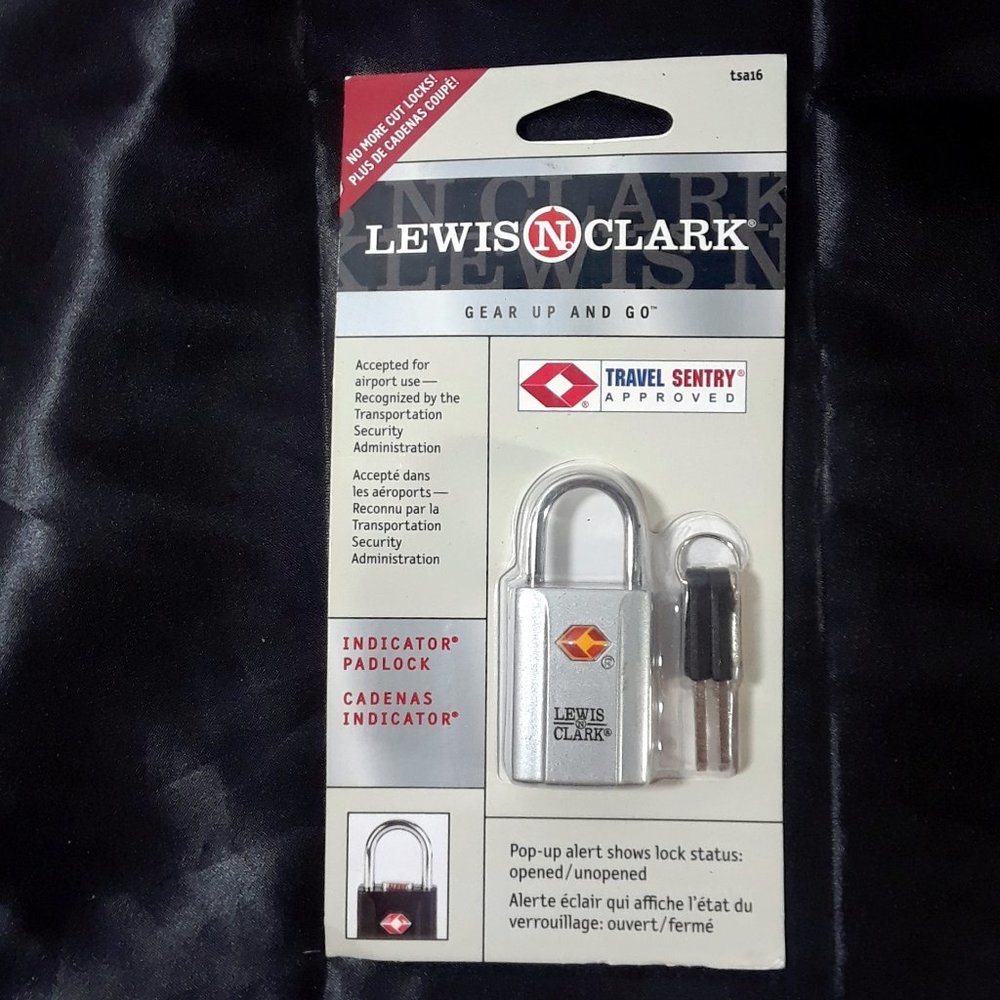 Lewis N. Clark TSA16 Indicator Silver Padlock